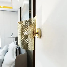 Złoty ażurowy kinkiet metalowy - D144 W4-G06