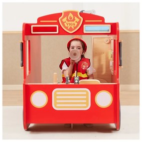 Viga duży drewniany wóz strażacki plac zabaw montessori