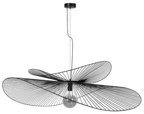 Druciana duża lampa wiszący czarny kapelusz S6-A58