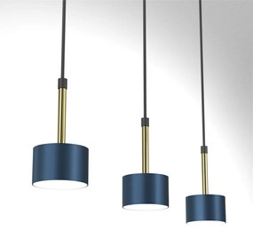 Lampa wisząca ARENA BLUE/GOLD 3xGX53 potrójna, na listwie , granatowa, złota