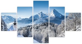 Obraz - Zaśnieżony krajobraz (125x70 cm)