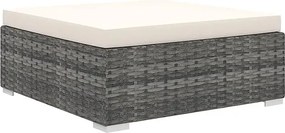 Szaro-kremowy 9-częściowy wypoczynkowy zestaw do ogrodu S5-H08