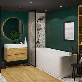 Umywalka z konglomeratu nablatowa prostokątna 70 x 50 cm ESCADA