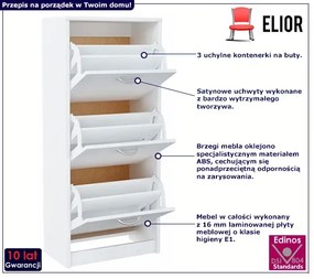 Biała szafka na buty K5-N14