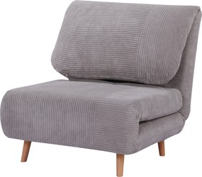 HOMCOM Fotel rozkładany 2 w 1 łóżko dla gości z regulowaną poduszką szary kompaktowy design | Aosom PL