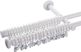 Karnisz podwójny Modern white matt 160cm