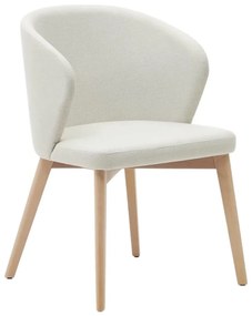 Kremowy tapicerowany fotel jadalniany Darice – Kave Home