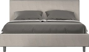 Łóżko bez stelaża tapicerowane 160x190 tkaniny Labirinto 01 Biały Adele