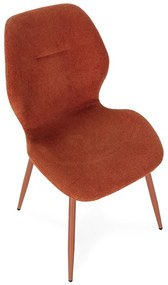 Tapicerowane krzesła zestaw 4 szt. w kolorze terakoty Ansu – Marckeric