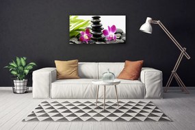 Obraz canvas na ścianę Równowaga: Orchidea i Kamienie Zen