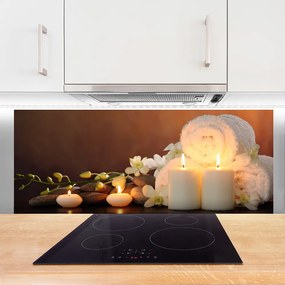 Panel Szklany Wieczór Relaksu: Świece i Spa