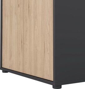 Dwudrzwiowa komoda biurowa Sign jackson hickory/szary mat