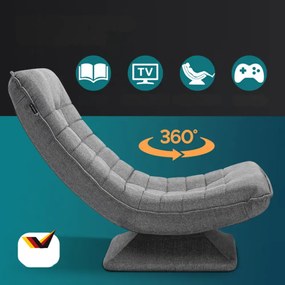 Leżanka ABERDEEN, 87x60x105cm, szara Casaria