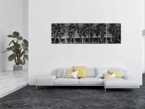 Obraz - Retro czerwony samochód (170x50 cm)