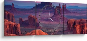 Obraz - Hunts Mesa (z zegarem) (90x30 cm)