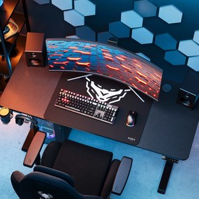 Biurko gamingowe elektryczne Diablo X-Tensio 140 cm, kolor czarny carbon