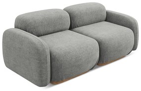 Szara sofa modułowa z materiału bouclé 190 cm Ailani – Makamii