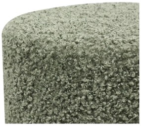 Zielony puf z materiału bouclé Ejby – House Nordic
