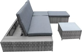 Relaxo – wielofunkcyjne łóżko ogrodowe z technorattanu, idealne do relaksu na tarasie, balkonie lub w ogrodzie