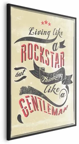 Plakat Rockstar 60x90 cm z ramą czarną bez marginesu ARTGEIST B