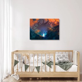 Obraz na szkle - Czarujący czarodziej (70x50 cm)