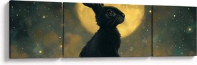 Obraz - Zając z księżycem (170x50 cm)