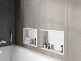 Mexen X-Wall-R półka wnękowa z kołnierzem 45 x 30 cm, biała - 1920453010