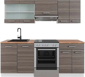 Aneks kuchenny szlachetny szary/biały 200x60x81.6 r-line