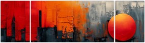 Obraz - Abstrakcyjny obraz miasta (170x50 cm)