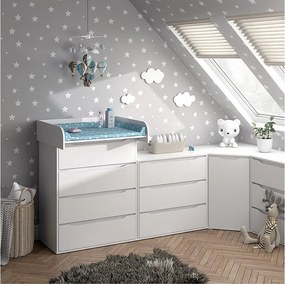 Przewijak dla dziecka biały 83.6x69.7x117 ruben