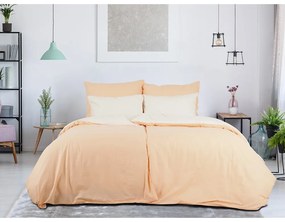 B.E.S. Petrovice Pościel bawełniana Double face morelowy/popielaty