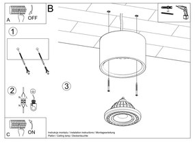 Lampa sufitowa w naturalnym kolorze Eukadi – Nice Lamps