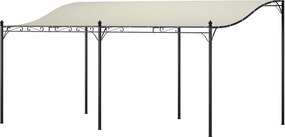 Outsunny Pergola 3 x 5 m, Elastyczne zadaszenie ogrodowe z wodoodporną płachtą i metalową ramą, Cieniujący dach, Kremowy