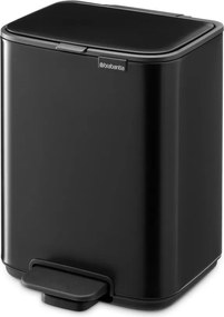 Stalowy kosz na śmieci z pedałem w kolorze matowej czerni 4 l Bo – Brabantia
