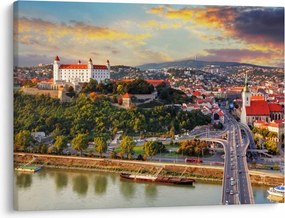 Obraz - Panorama Bratysławy, Słowacja (70x50 cm)