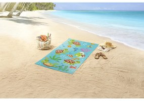 Niebieski ręcznik plażowy 75x150 cm – Good Morning