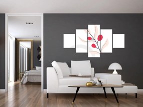 Obraz - Różowa abstrakcja kwiatowa N⁰3 (125x70 cm)