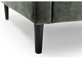 Zielono=szara sofa z aksamitnym obiciem Scandic Adagio, szer. 153 cm