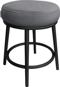 Taboret Ben tkanina Welur stelaż metalowy STOŁEK LOFT : Kolor Stelaża - Czarny , Kolor tkaniny - VELVET - BL14, Typ tkaniny - Velvet