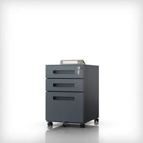 Kontenerek pod biurko KATE 390 x 600 x 500 mm, antracytowy