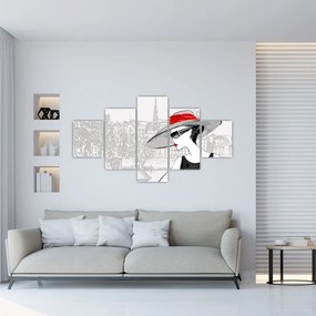 Obraz  - Dama w mieście (125x70 cm)