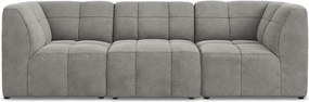 Szara aksamitna sofa 255 cm Aloha – Makamii