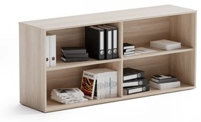 Szafka bez drzwi niska długa BLOCK, Dąb naturalny