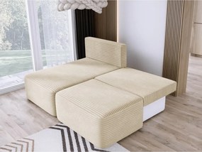 Narożnik TILIA wolnostojący układ L strona Lewa z funkcją spania w tkaninie Tilia 03