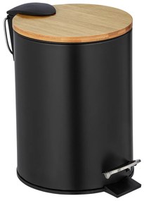 Kosz łazienkowy na śmieci TORTONA, bambusowa pokrywa, z funkcją Easy-Close, 3 L, WENKO