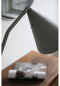 Szara lampa stojąca LED ze ściemniaczem z metalowym kloszem (wysokość 144 cm) Funil – Markslöjd