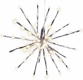 Świąteczne LED oświetlenie - deszcz meteorów, ciepła biel