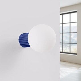 Kinkiet HALO ultramaryna IP44 ryflowany SOLLUX  LIGHTING