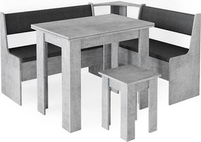 Grupa ławek narożnych beton 150x120x80 roman