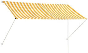 Markiza balkonowa żółto-białe pasy Z2-A06